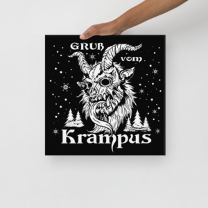 Grub vom Krampus 16x16 Canvas
